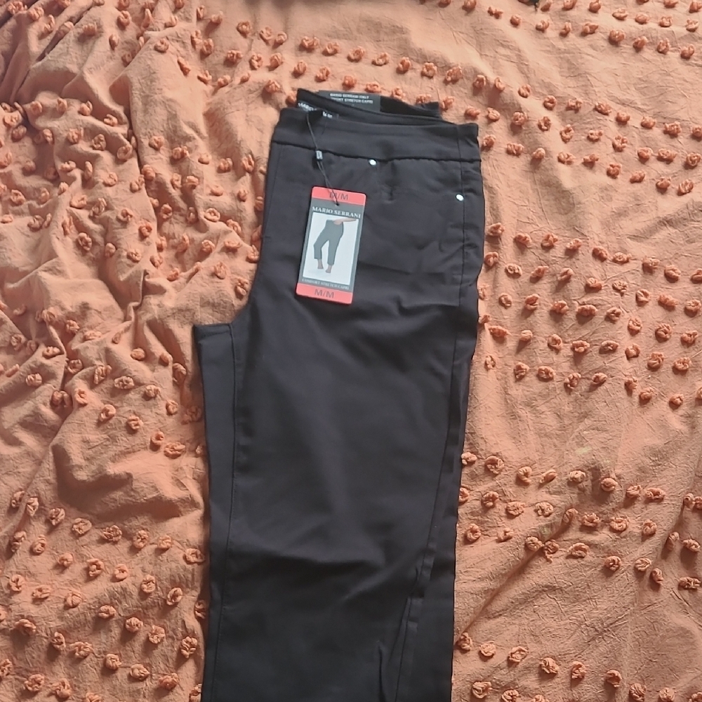 Mario Serrani Black Comfort Stretch Capri